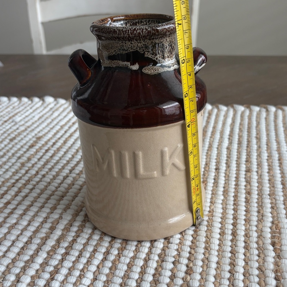 Vintage Ceramic Milk Jug Farmhouse Decor